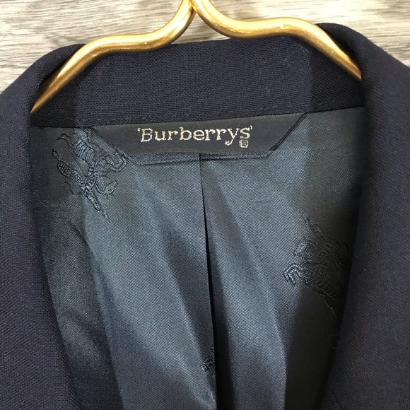 Burberrys’ Navy Blue Wool Blazer - Picture 4 of 8